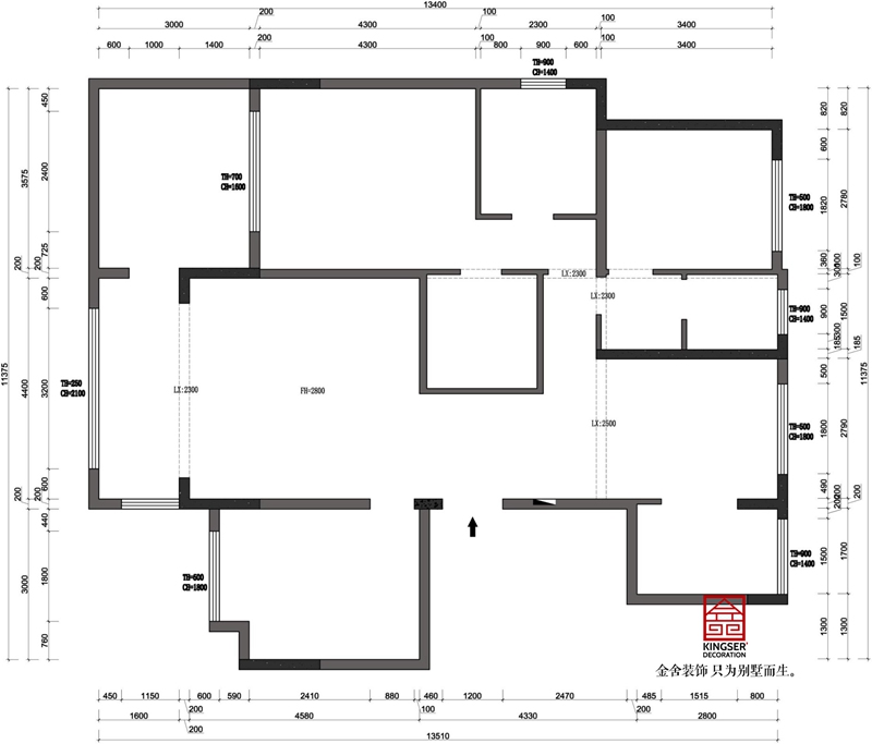 榮逸院子168平現代風格裝飾裝修效果圖