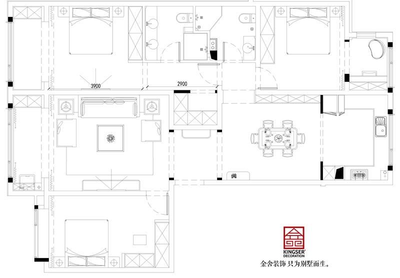 融創中心180平米戶型解析
