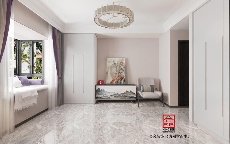 方北小區105㎡現代新中式風格裝修設計