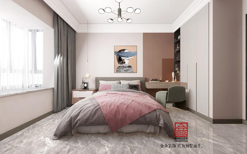 方北小區新中式風格裝修設計-臥室