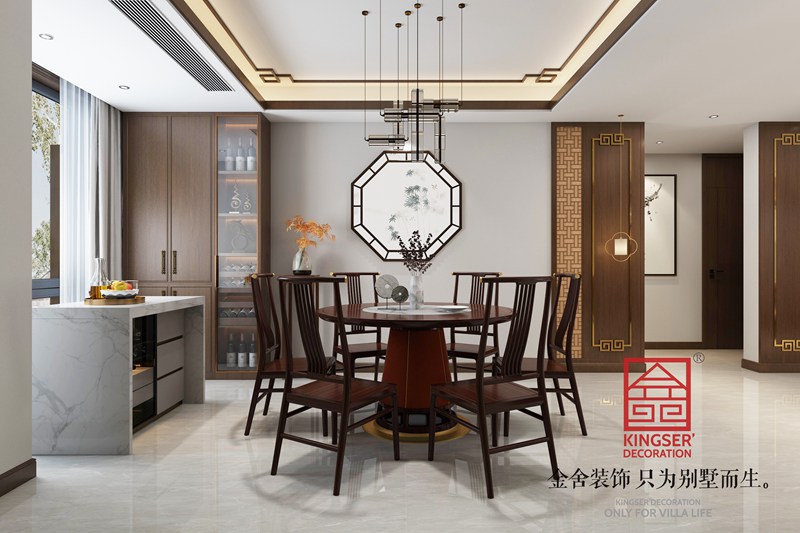 漢王府160㎡頂躍裝修新中式風格效果圖