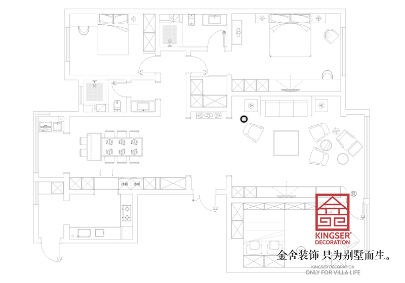 泰豐觀湖小區200㎡大平層戶型平面布置圖