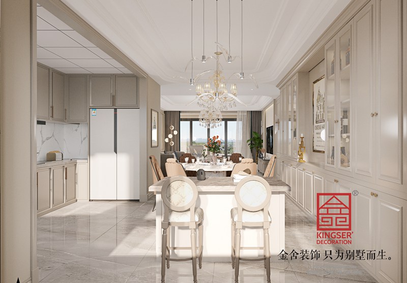 漢王府裝修160平現(xiàn)代美式風格效果圖