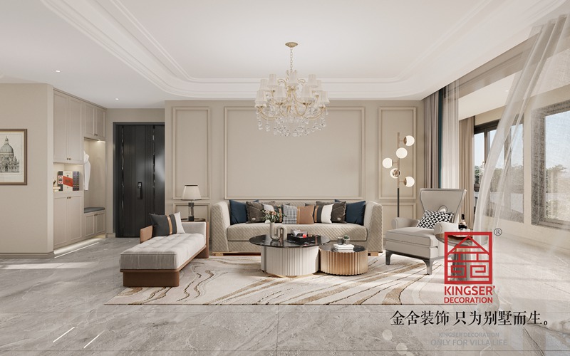 漢王府裝修160平現(xiàn)代美式風格效果圖