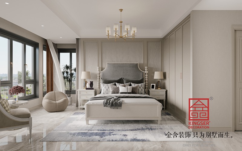 漢王府裝修160平現(xiàn)代美式風格效果圖